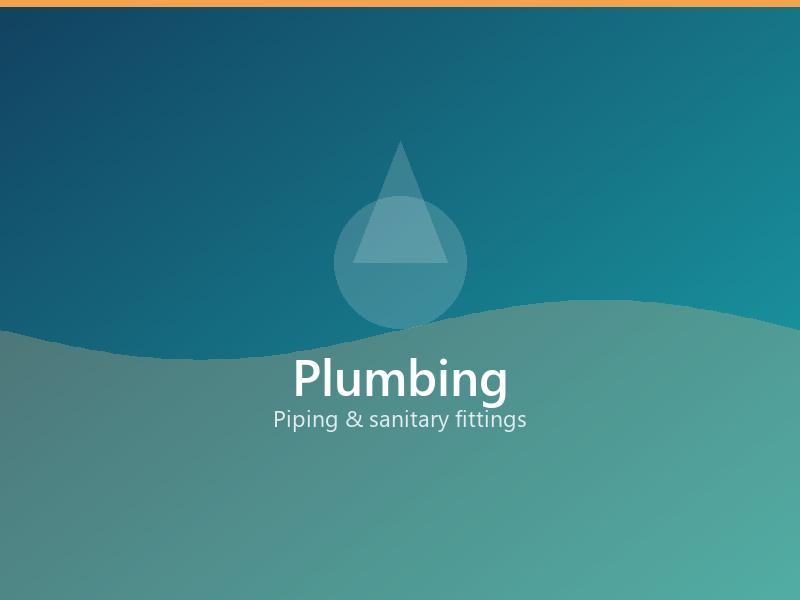 Water piping installation under a sink