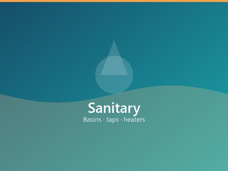 Sanitary fittings and basin installation